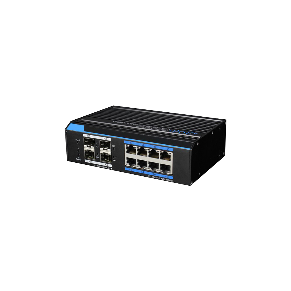 8 Ports Industrial Full Gigabit PoE Managed Switch